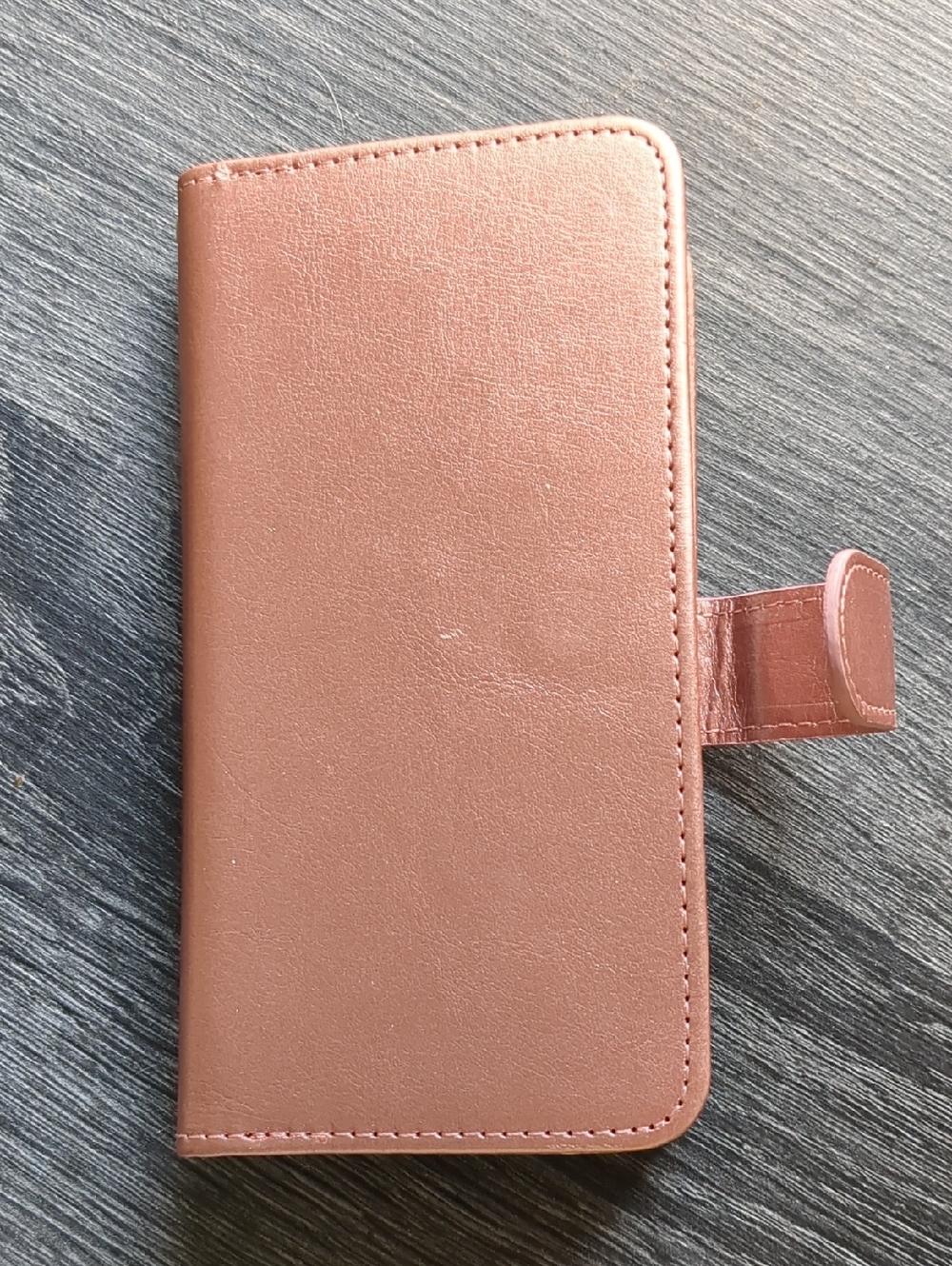 Rose Gold Phone Wallet Case with Magnetic Strap